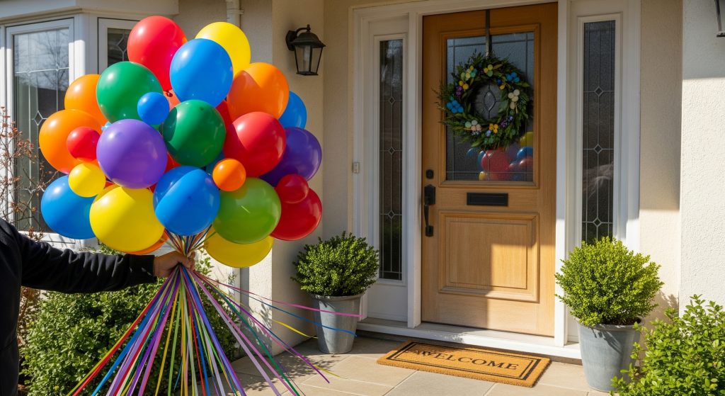 balloons sent to house