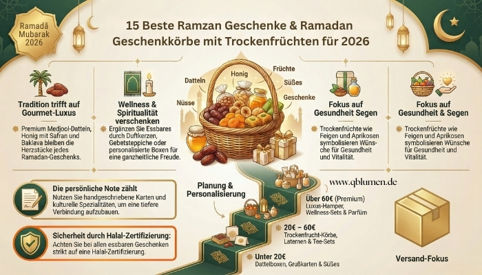 15 Beste Ramzan Geschenke & Ramadan Geschenkkörbe mit Trockenfrüchten für 2026