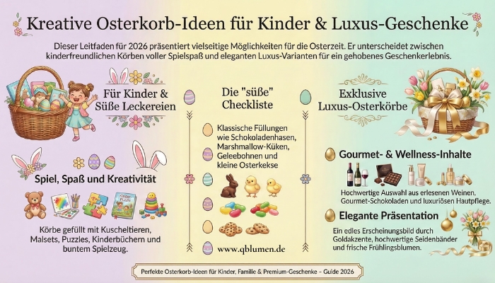 35 Kreative Osterkorb Ideen für Kinder & Luxus Geschenke