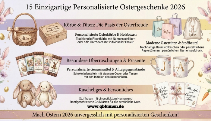 15 Einzigartige Personalisierte Ostergeschenke 2026 – Körbe, Tüten & Überraschungen