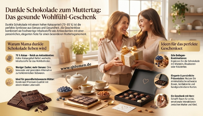 Dunkle Schokolade Muttertag: Gesunde Geschenk-Ideen für Mama