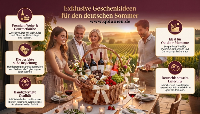 Perfekte Geschenkideen für den deutschen Sommer – Weinpräsentkörbe & mehr