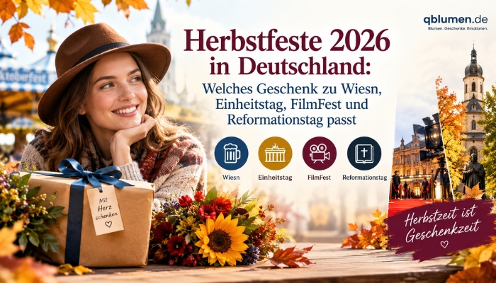 Herbstfeste 2026 in Deutschland: Welches Geschenk zu Wiesn, Einheitstag, FilmFest und Reformationstag passt